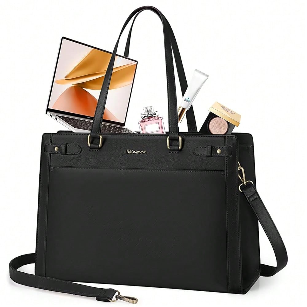 Leather Work Bag Women - Laptop Bag For Women 15.6 Inch