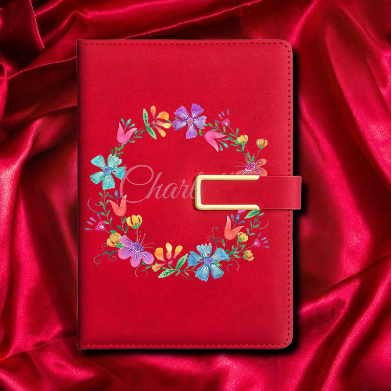 Leather Work Diary Covers - Custom Faux Leather Notebook with Custom