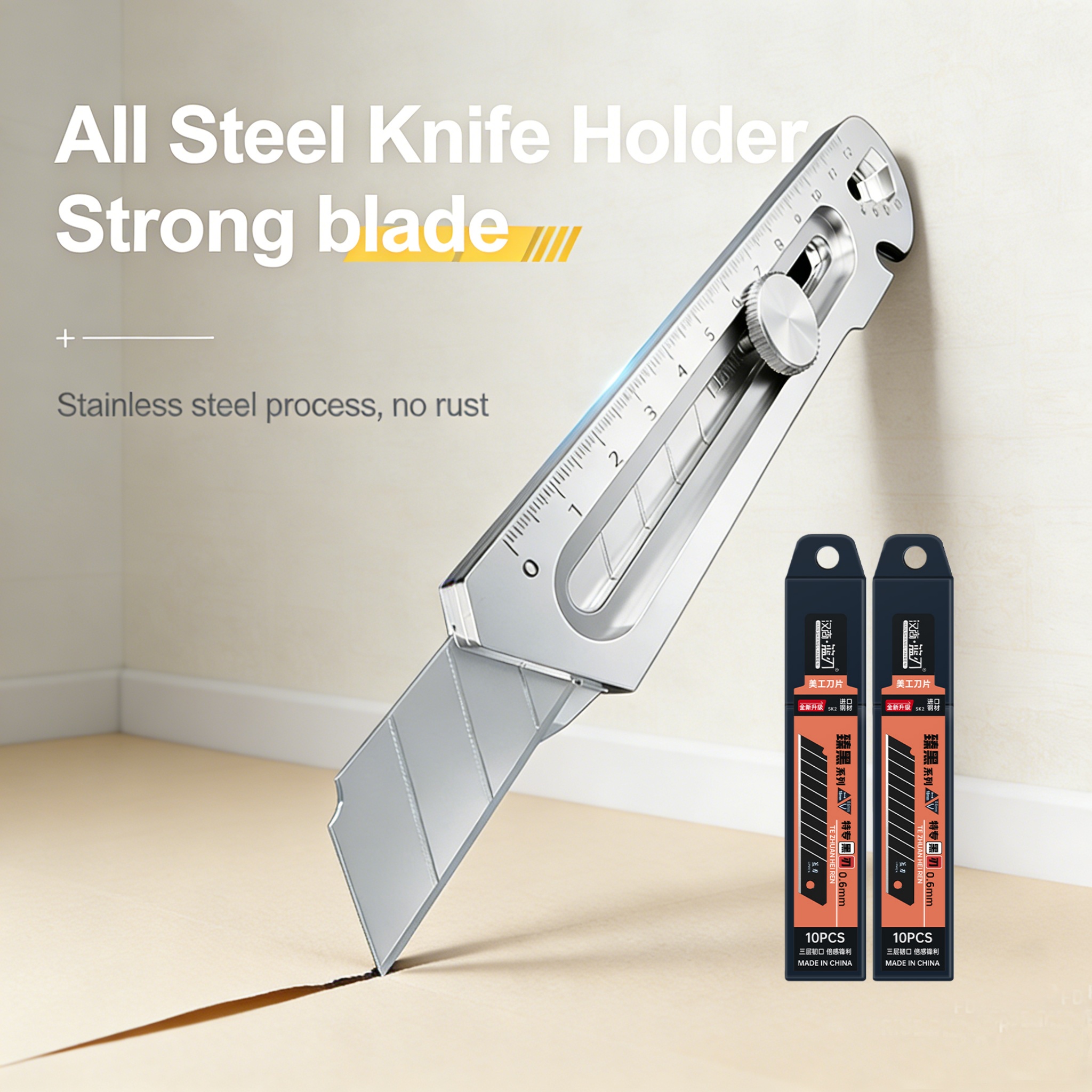 Swivel Knife Tool - 15.3cm 6 in1 Utility Cutter With