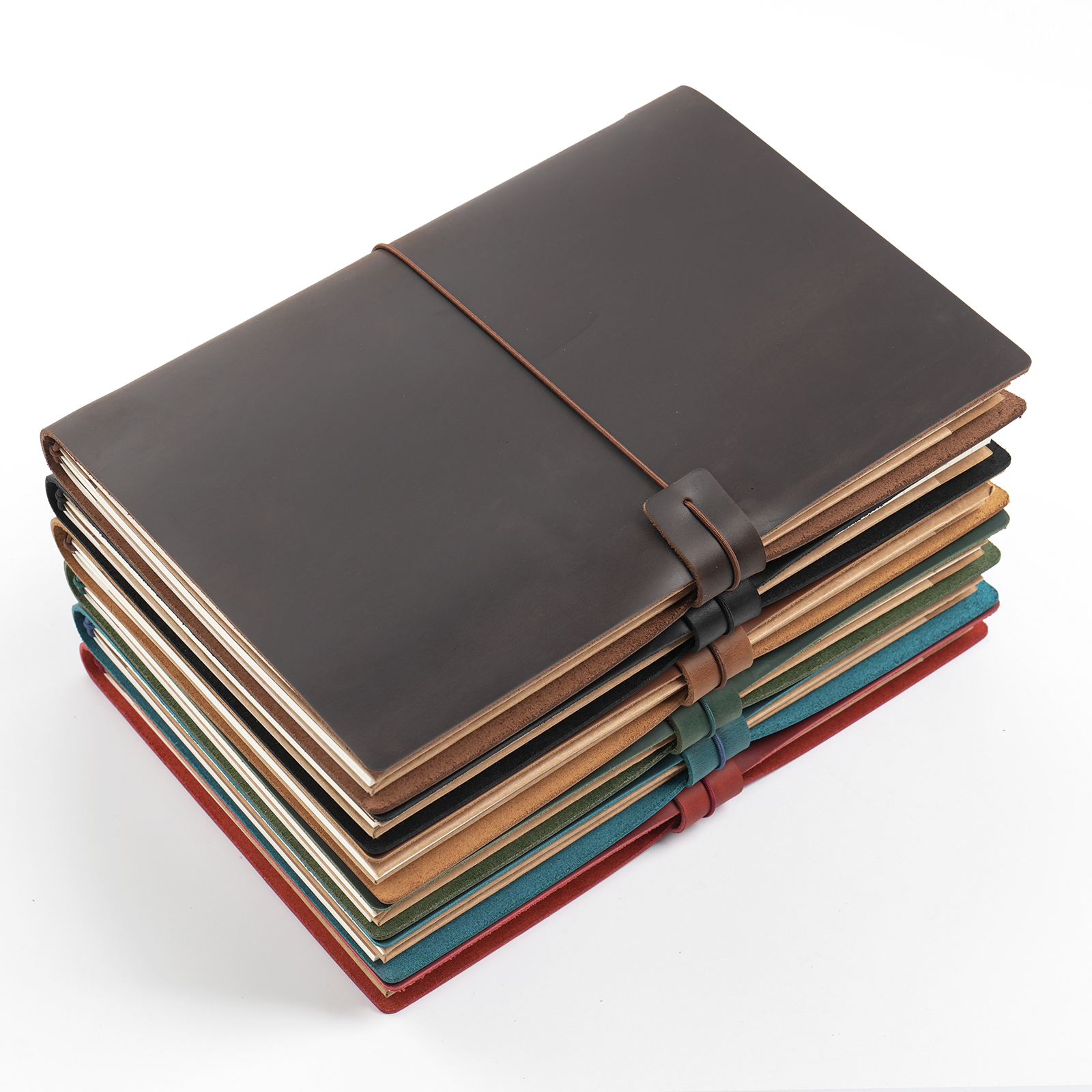 Leather Work Notepad - Handmade B5 Genuine Leather Traveler Notebook