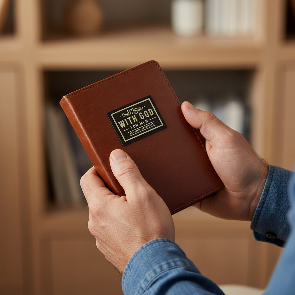 Leather Work Notepad - Men’s Prayer Journal One Minute With