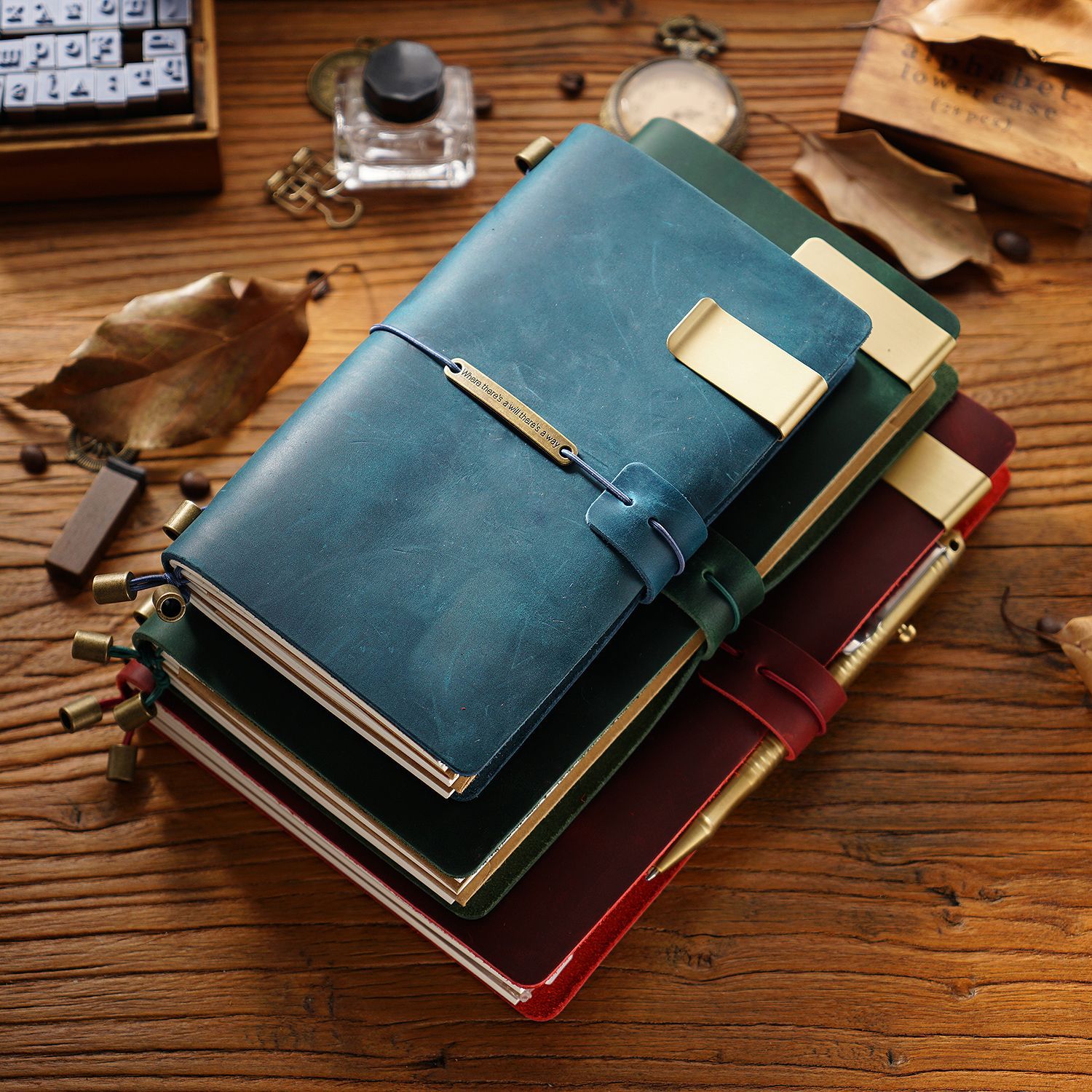 Leather Work Notepad - 100% TN04 Genuine Leather Traveler's Notebook