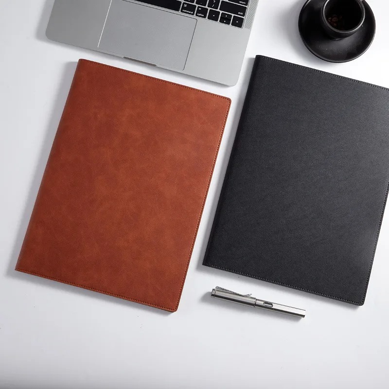 A4 Leather Business Portfolio  - Leather Work Folder avaliação e preço