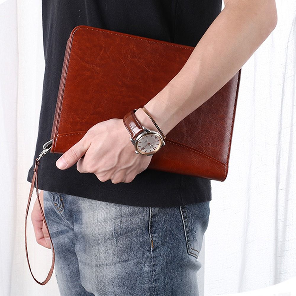 Portable File Folder PU Leathe - Leather Work Folder avaliação e preço