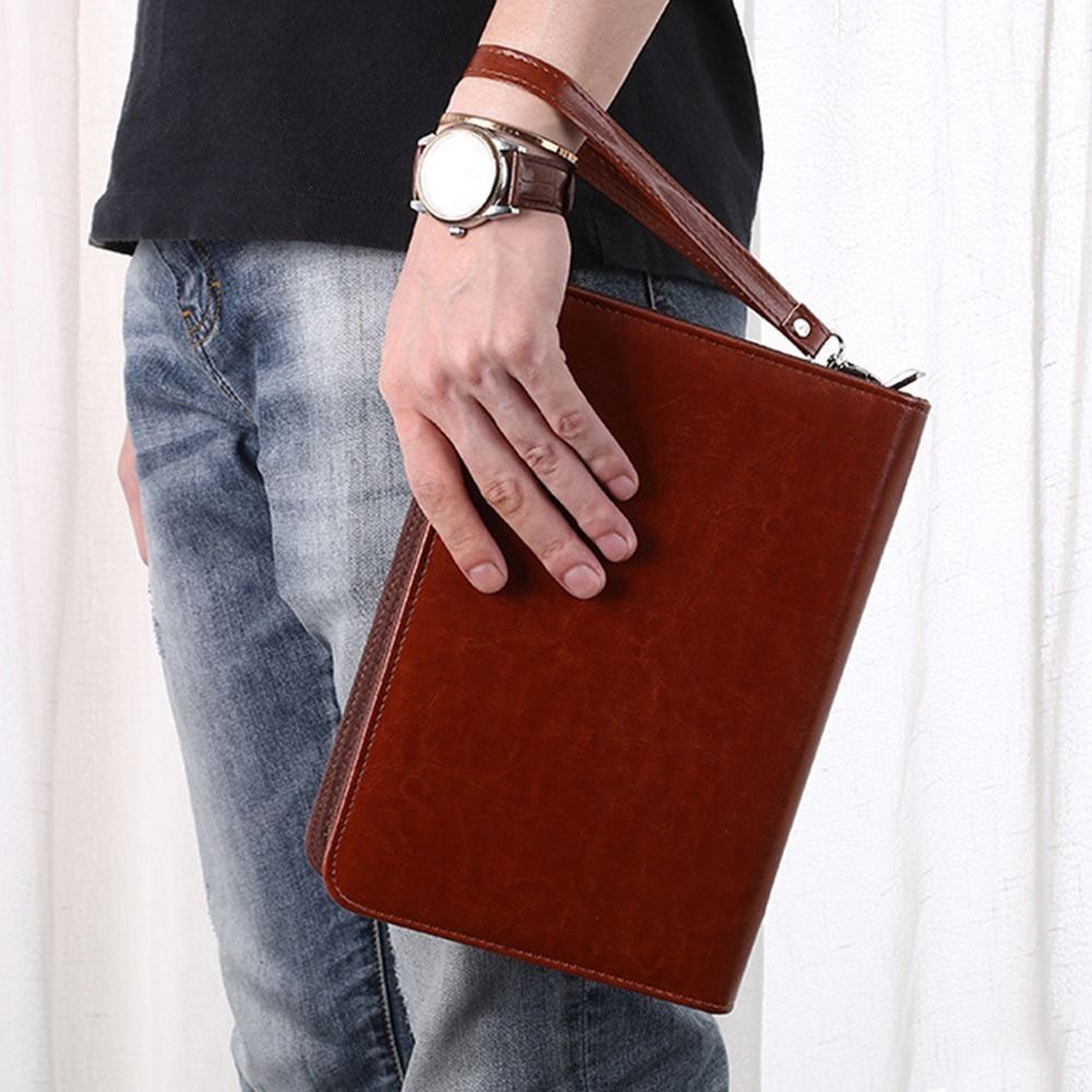 Portable File Folder PU Leathe - Leather Work Folder avaliação e preço