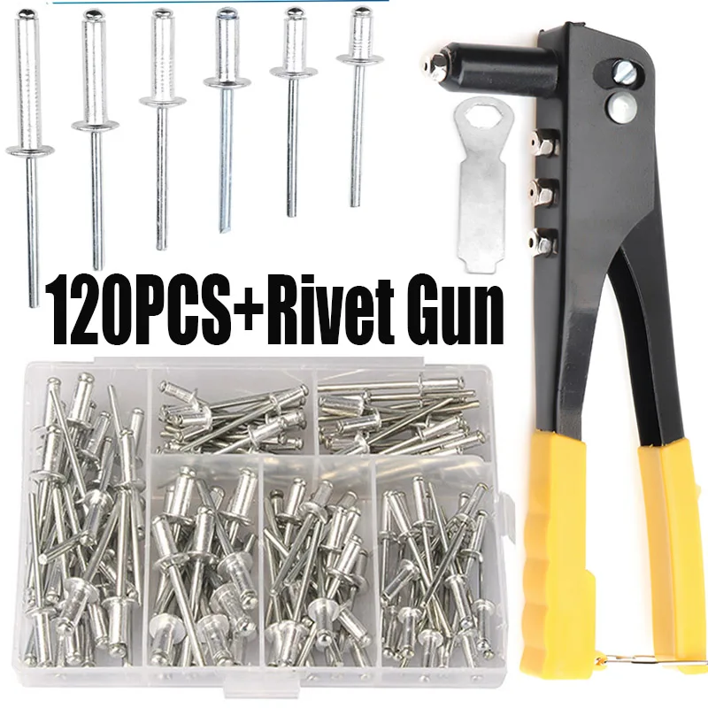 120Pcs Rivets / Heavy Duty Riv - Rivet Setter Tool avaliação e preço