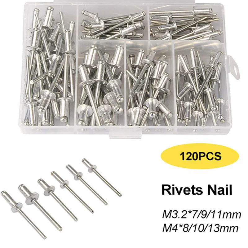 120Pcs Rivets / Heavy Duty Riv - Rivet Setter Tool avaliação e preço