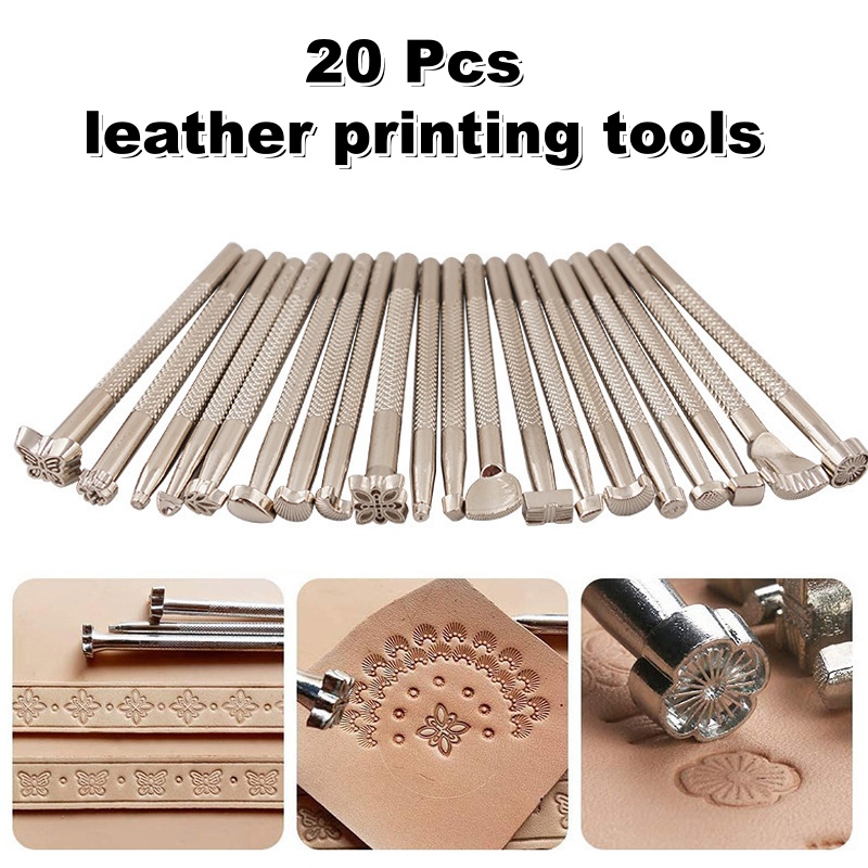 20Pcs Leather Stamping Tools L - Leatherwork Tool Kit avaliação e preço