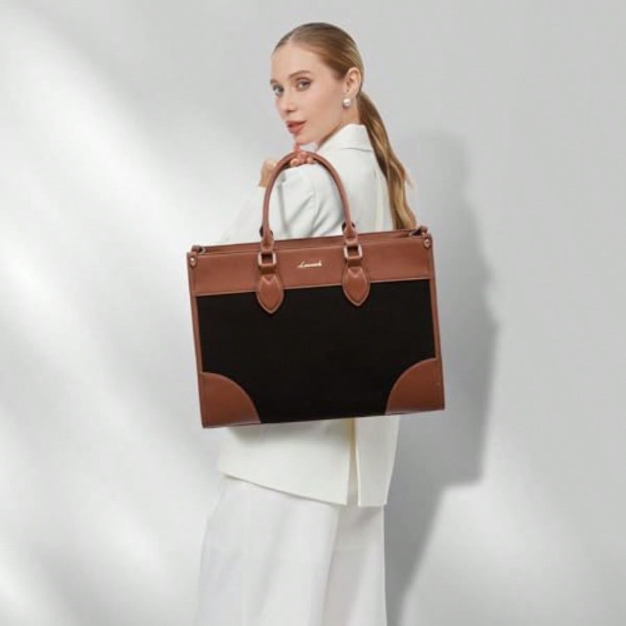 Laptop Bag For Women 15.6 Lnch - Leather Work Bag Women avaliação e preço