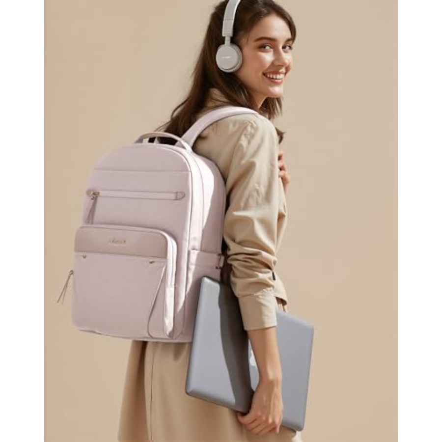 Laptop Backpack for Women with - Leather Work Bag Women avaliação e preço