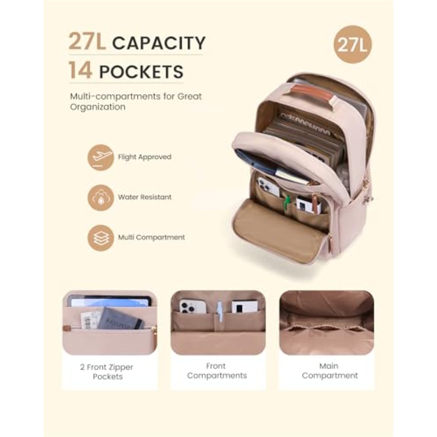 Laptop Backpack for Women with - Leather Work Bag Women avaliação e preço