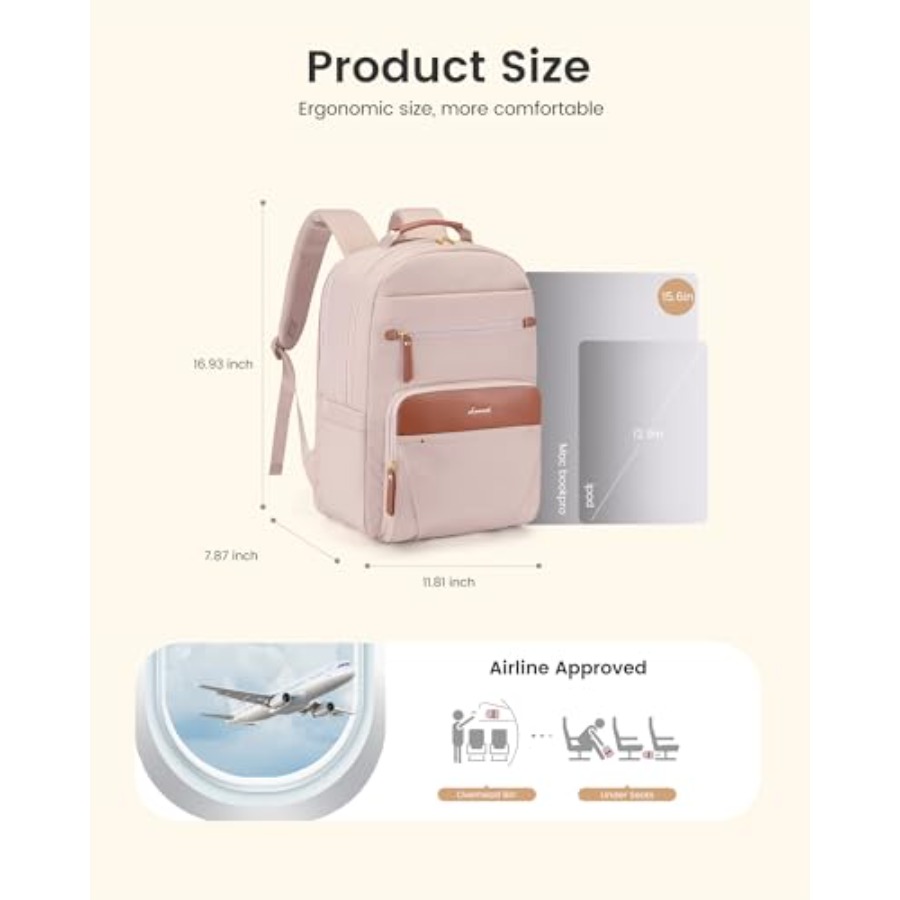 Laptop Backpack for Women with - Leather Work Bag Women avaliação e preço