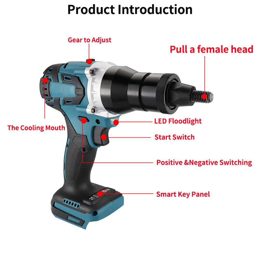 Electric Riveting Gun Brushles - Rivet Setter Tool avaliação e preço
