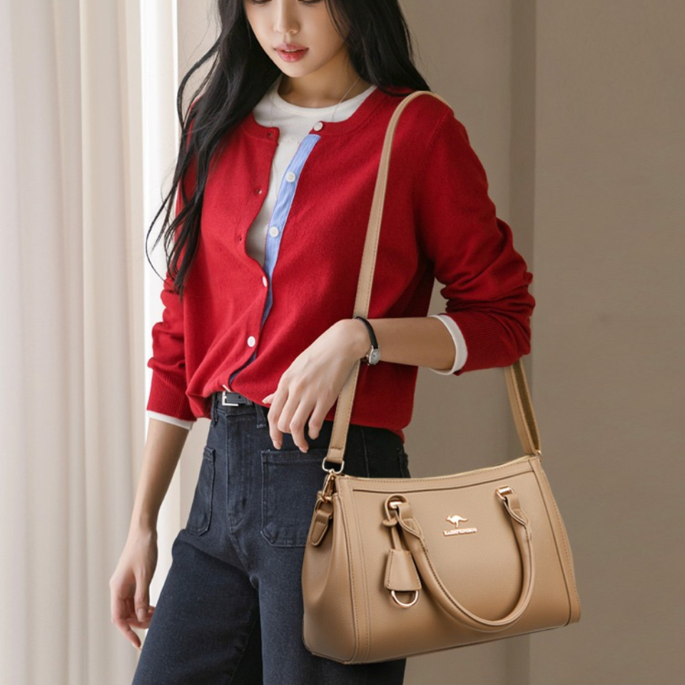 Kangaroo Brand Soft Pu Leather - Leather Work Bag Women avaliação e preço