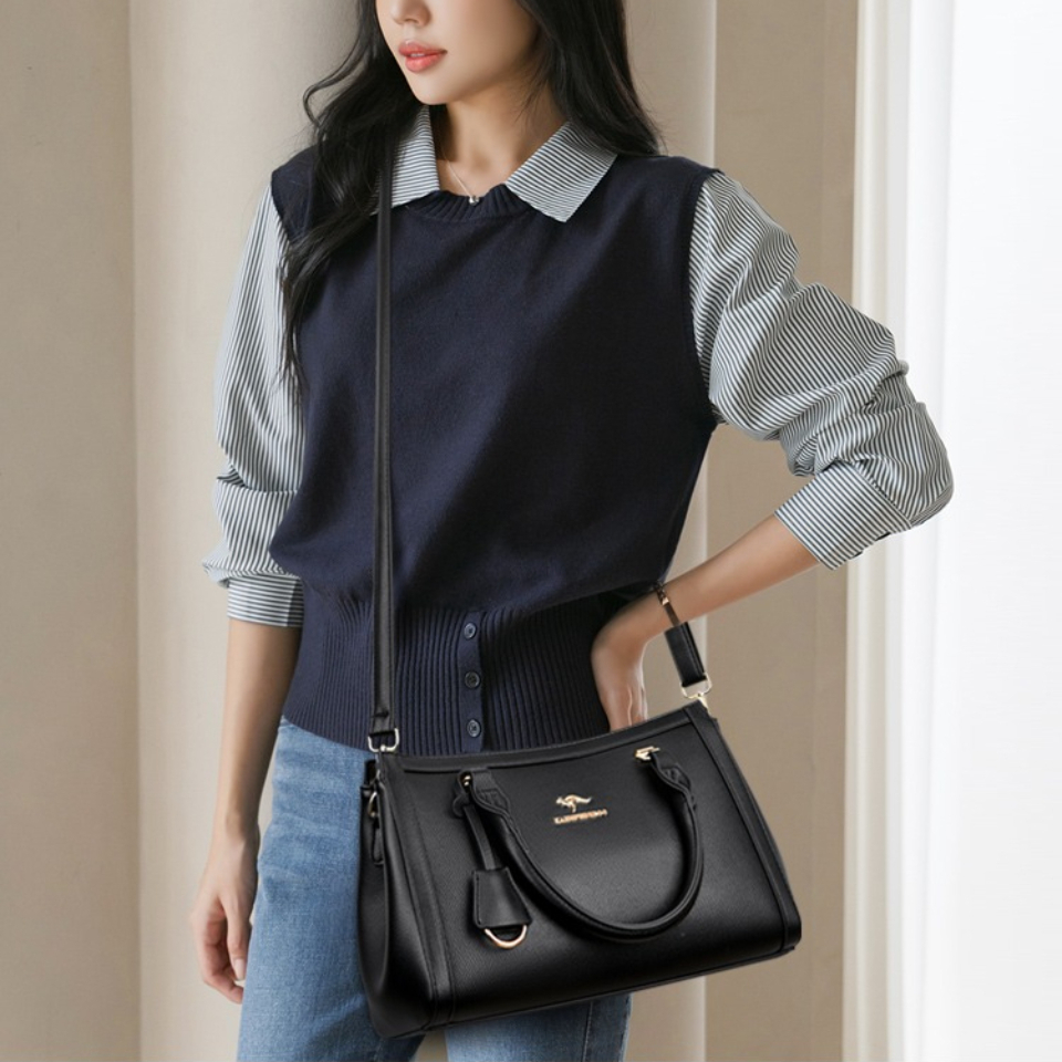 Kangaroo Brand Soft Pu Leather - Leather Work Bag Women avaliação e preço