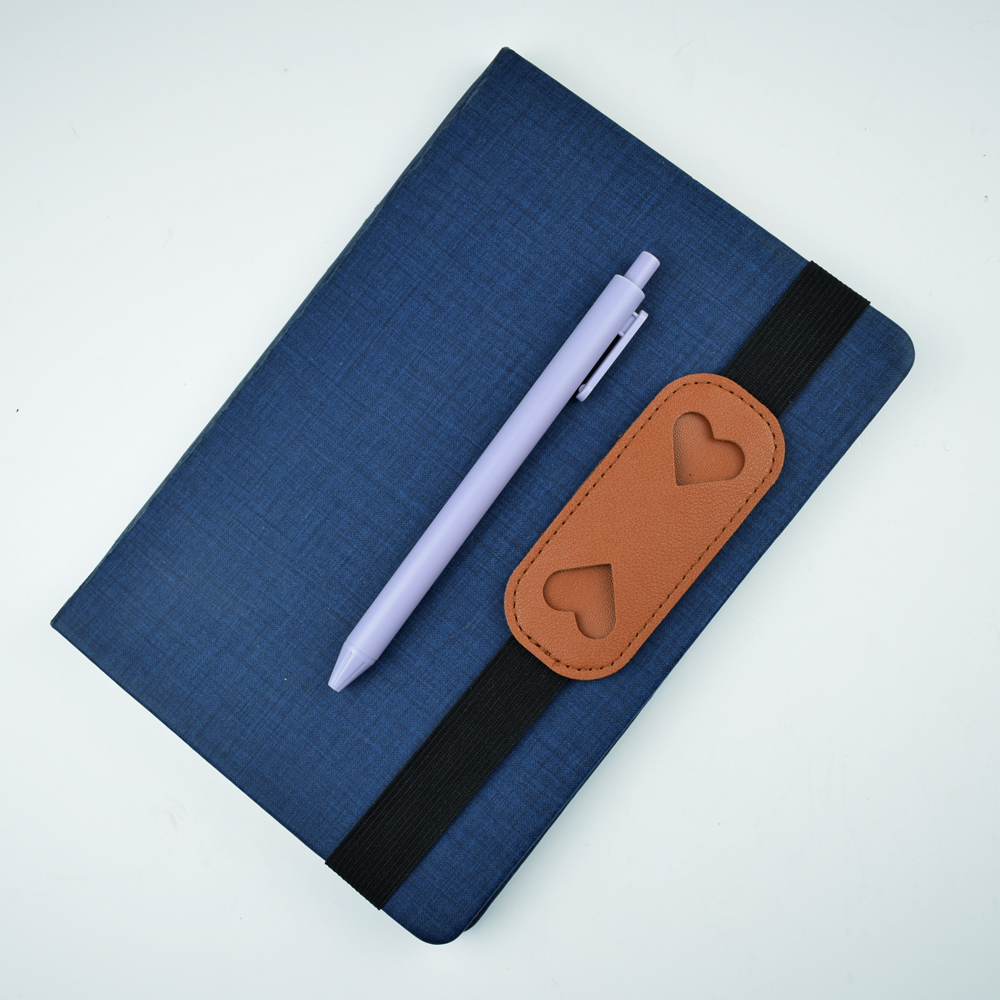 Elastic PU Leather Pen Holder  - Leather Work Notepad avaliação e preço