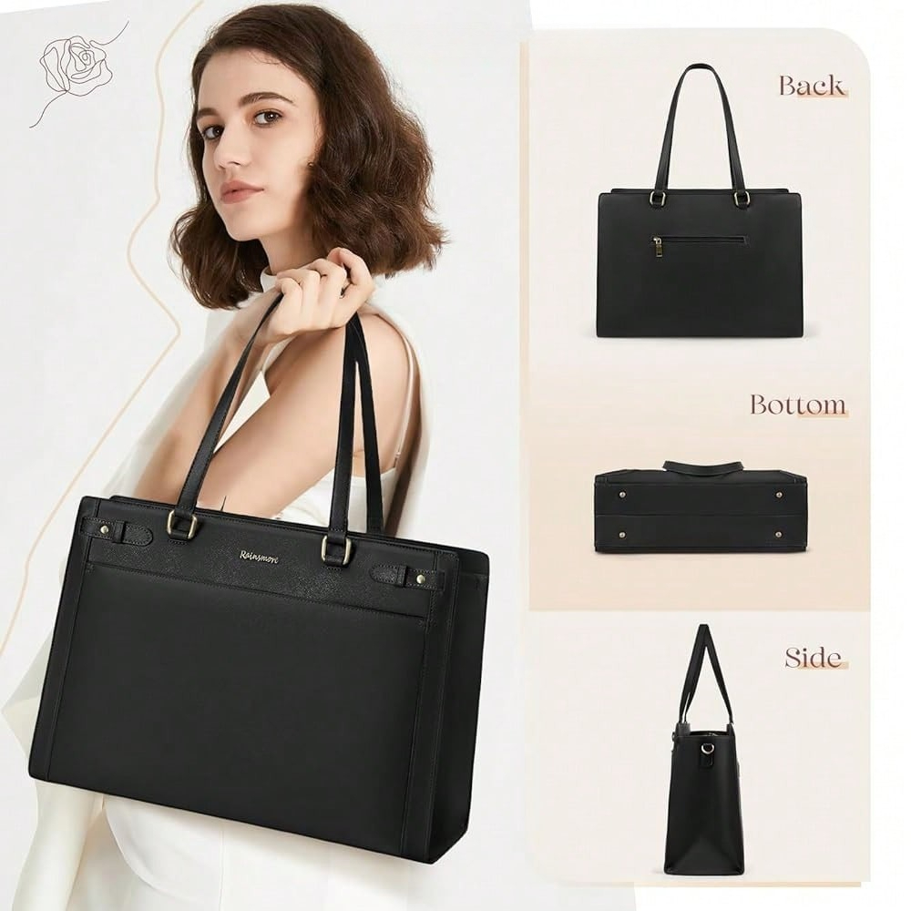Laptop Bag For Women 15.6 Inch - Leather Work Bag Women avaliação e preço
