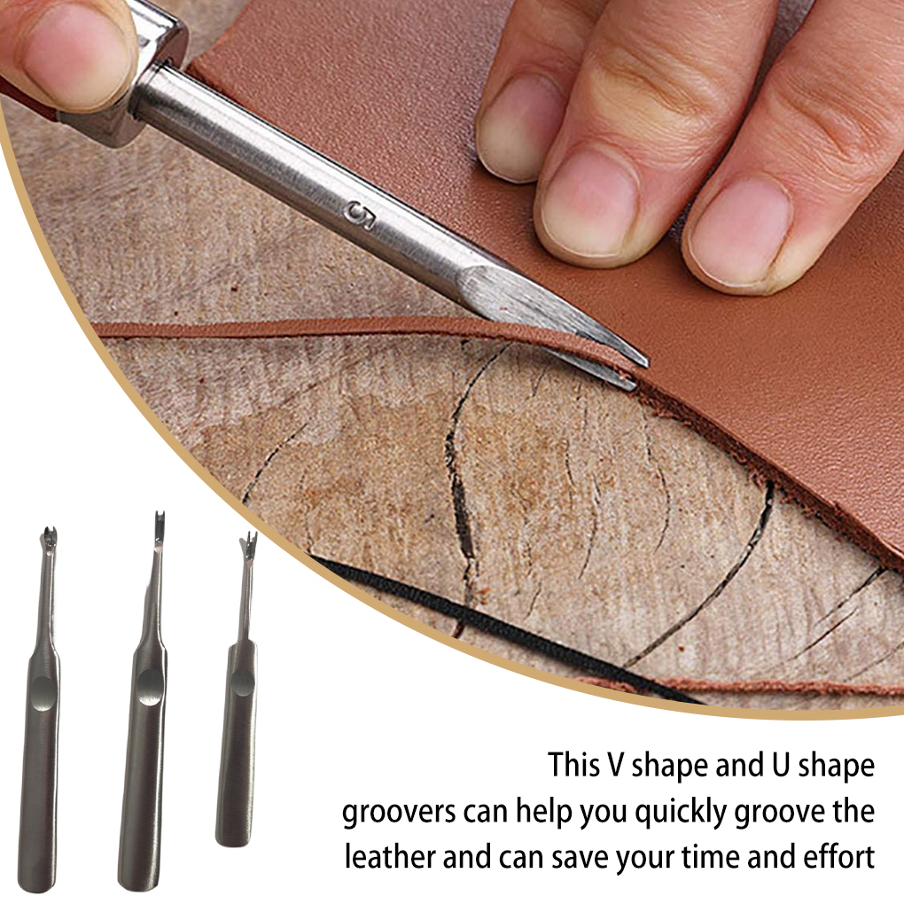 3 Pieces/Set Professional Leat - Leatherwork Tool Kit avaliação e preço