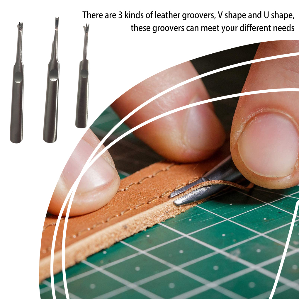 3 Pieces/Set Professional Leat - Leatherwork Tool Kit avaliação e preço