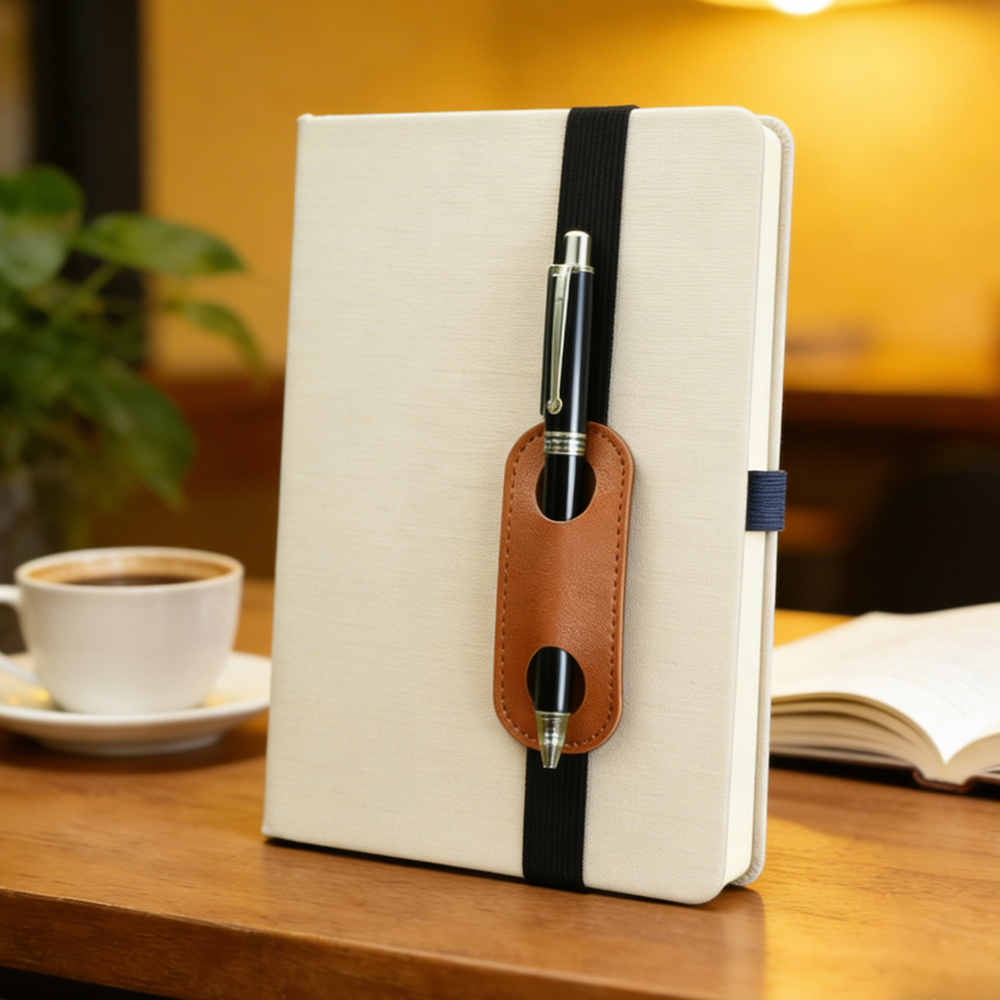 Portable Notebook Pen Holder w - Leather Work Notepad avaliação e preço