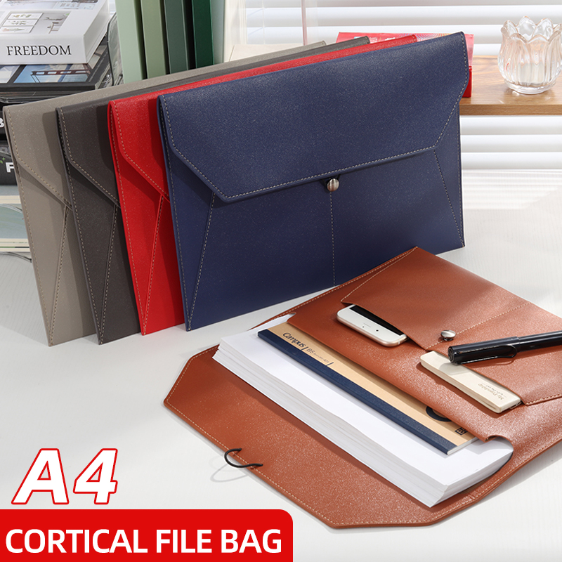 A4 Business Leather File Bag M - Leather Work Folder avaliação e preço
