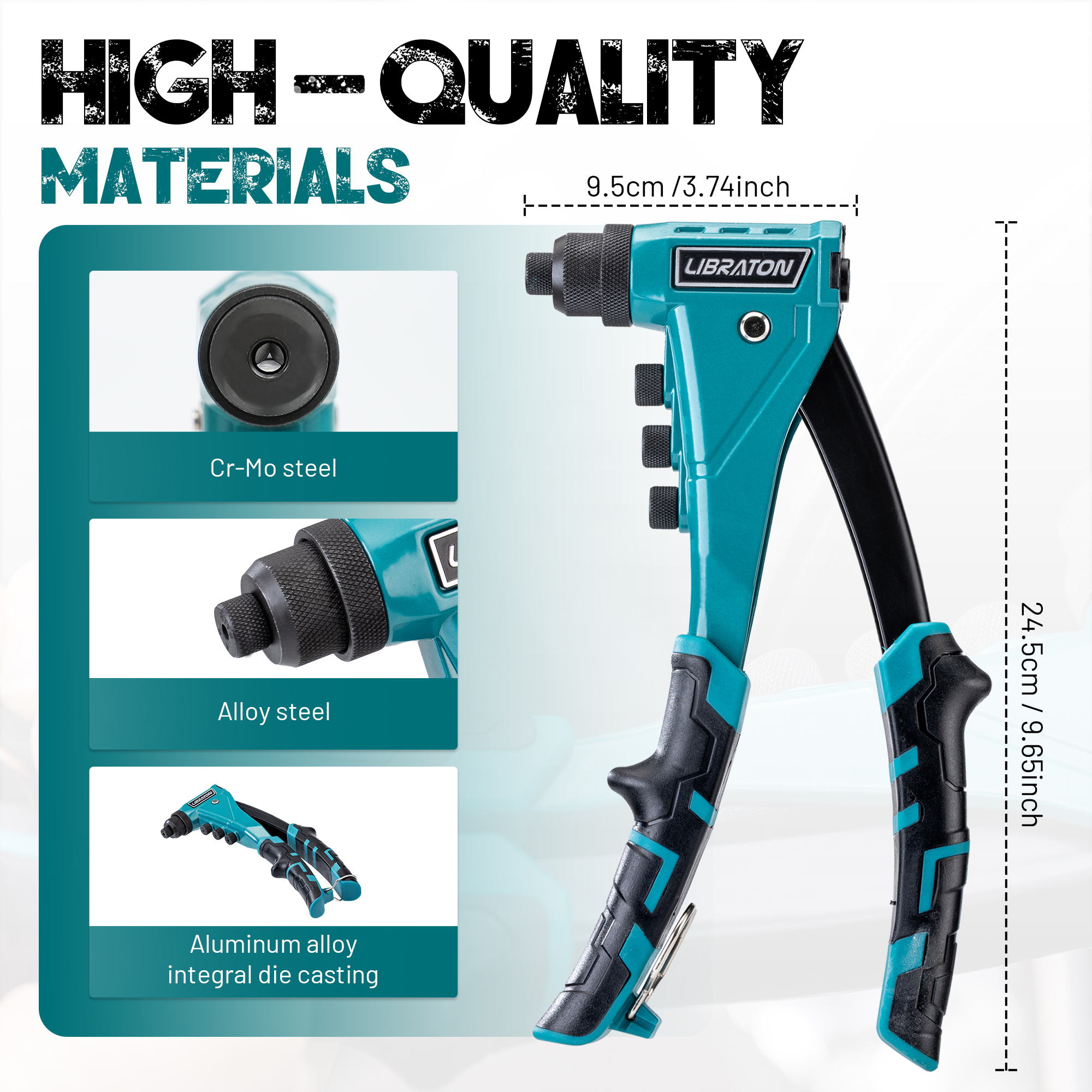 LIBRATON 140pcs Heavy-Duty Riv - Rivet Setter Tool avaliação e preço