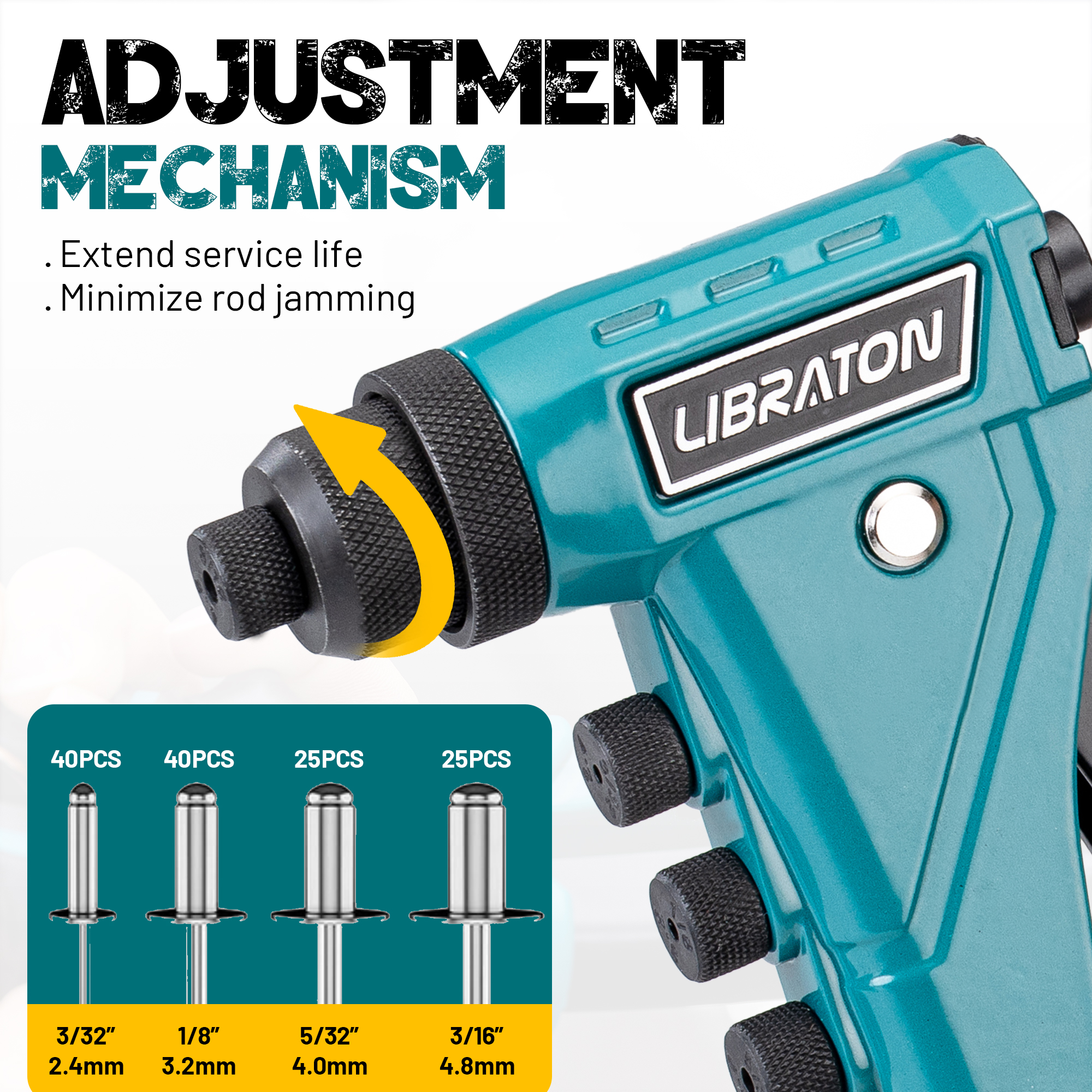 LIBRATON 140pcs Heavy-Duty Riv - Rivet Setter Tool avaliação e preço