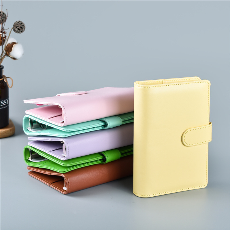 Macaron Color A5 A6 6 Ring Bin - Leather Work Notepad avaliação e preço
