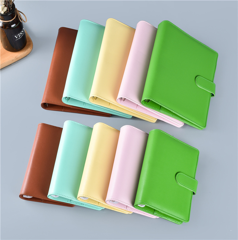 Macaron Color A5 A6 6 Ring Bin - Leather Work Notepad avaliação e preço
