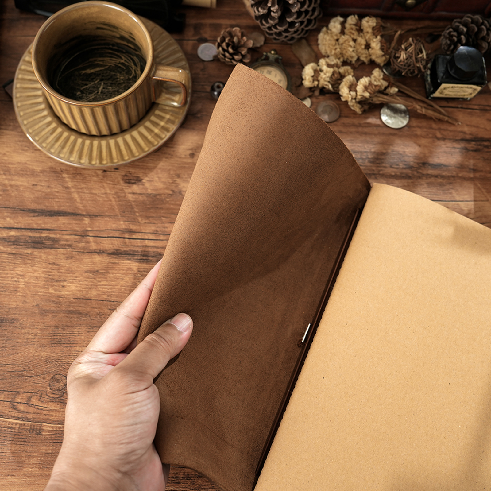 Handmade B5 Genuine Leather Tr - Leather Work Notepad avaliação e preço