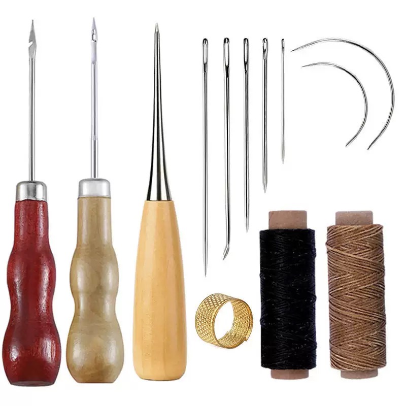 13 Pcs Leather Sewing Set Hand - Leatherwork Tool Kit avaliação e preço