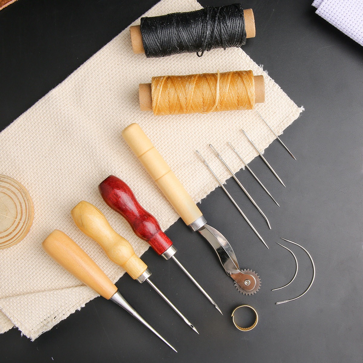 13 Pcs Leather Sewing Set Hand - Leatherwork Tool Kit avaliação e preço