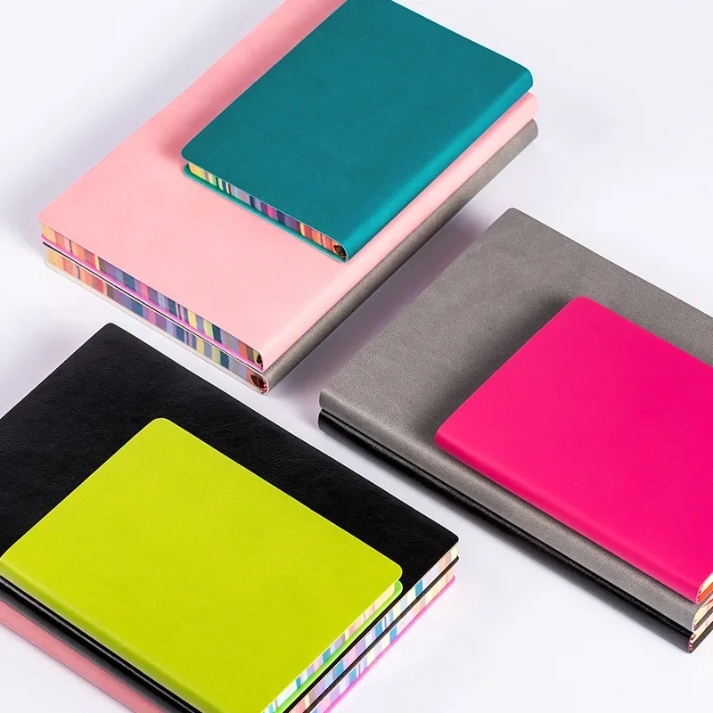 1pc Soft Leather Cover Rainbow - Leather Work Diary Covers avaliação e preço