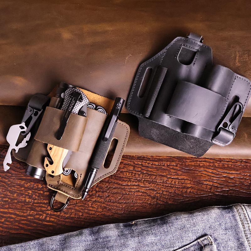 Genuine Leather Tactical Fanny - Leatherwork Knife Sheath avaliação e preço