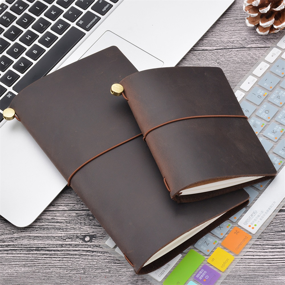 Genuine Leather Traveler Noteb - Leather Work Notepad avaliação e preço