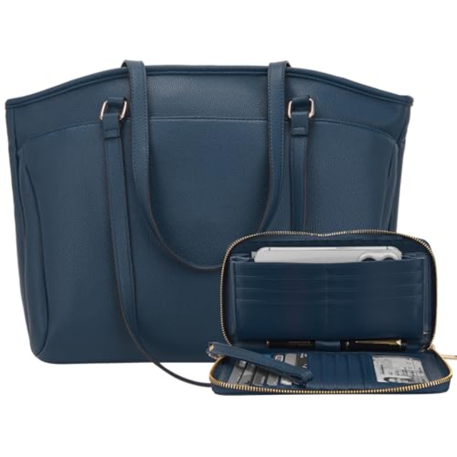 15.6 Inch Laptop Tote Bag for  - Leather Work Bag Women avaliação e preço