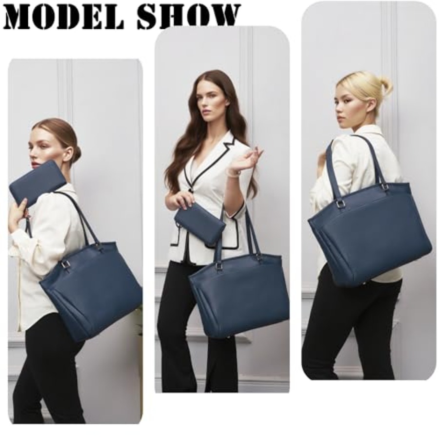 15.6 Inch Laptop Tote Bag for  - Leather Work Bag Women avaliação e preço