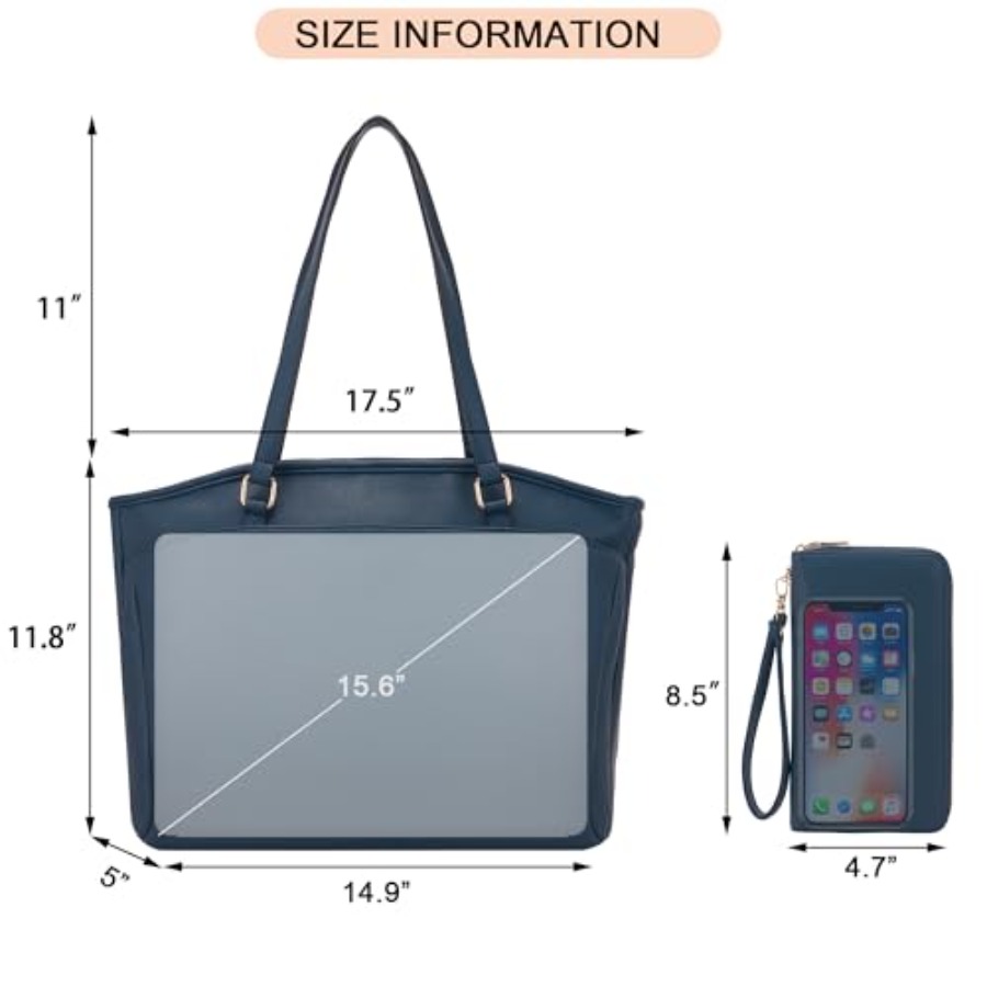 15.6 Inch Laptop Tote Bag for  - Leather Work Bag Women avaliação e preço