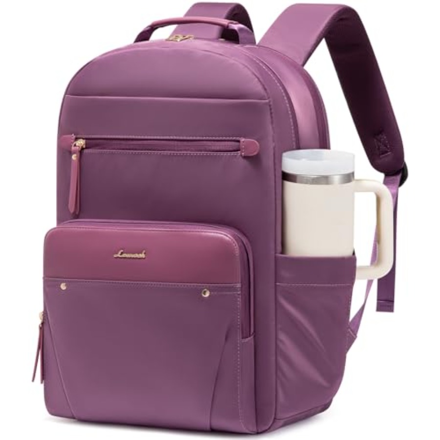 Laptop Backpack for Women with - Leather Work Bag Women avaliação e preço
