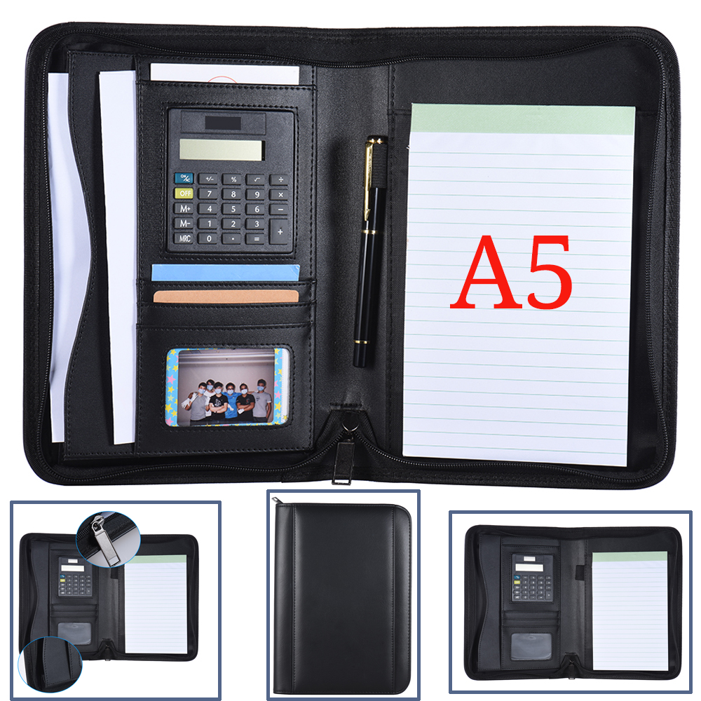 A5 Business Portfolio Padfolio - Leather Work Folder avaliação e preço