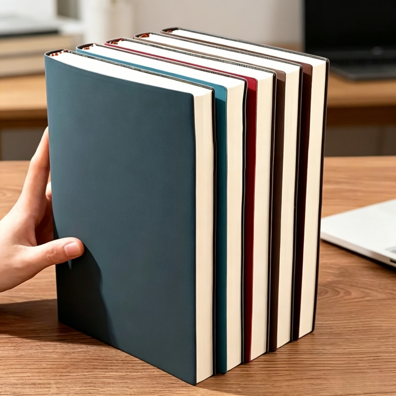 A5 Soft Leather Notebook with  - Leather Work Notepad avaliação e preço