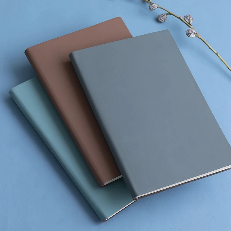 A5 Soft Leather Notebook with  - Leather Work Notepad avaliação e preço