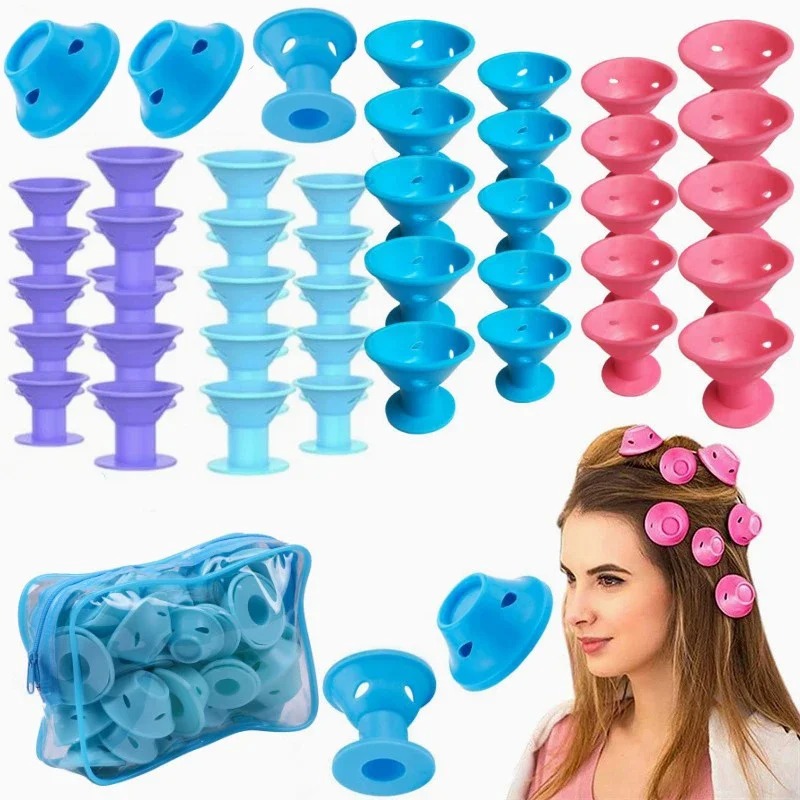 10 20pcs Soft Rubber Hair Curl - Leatherwork Roller avaliação e preço