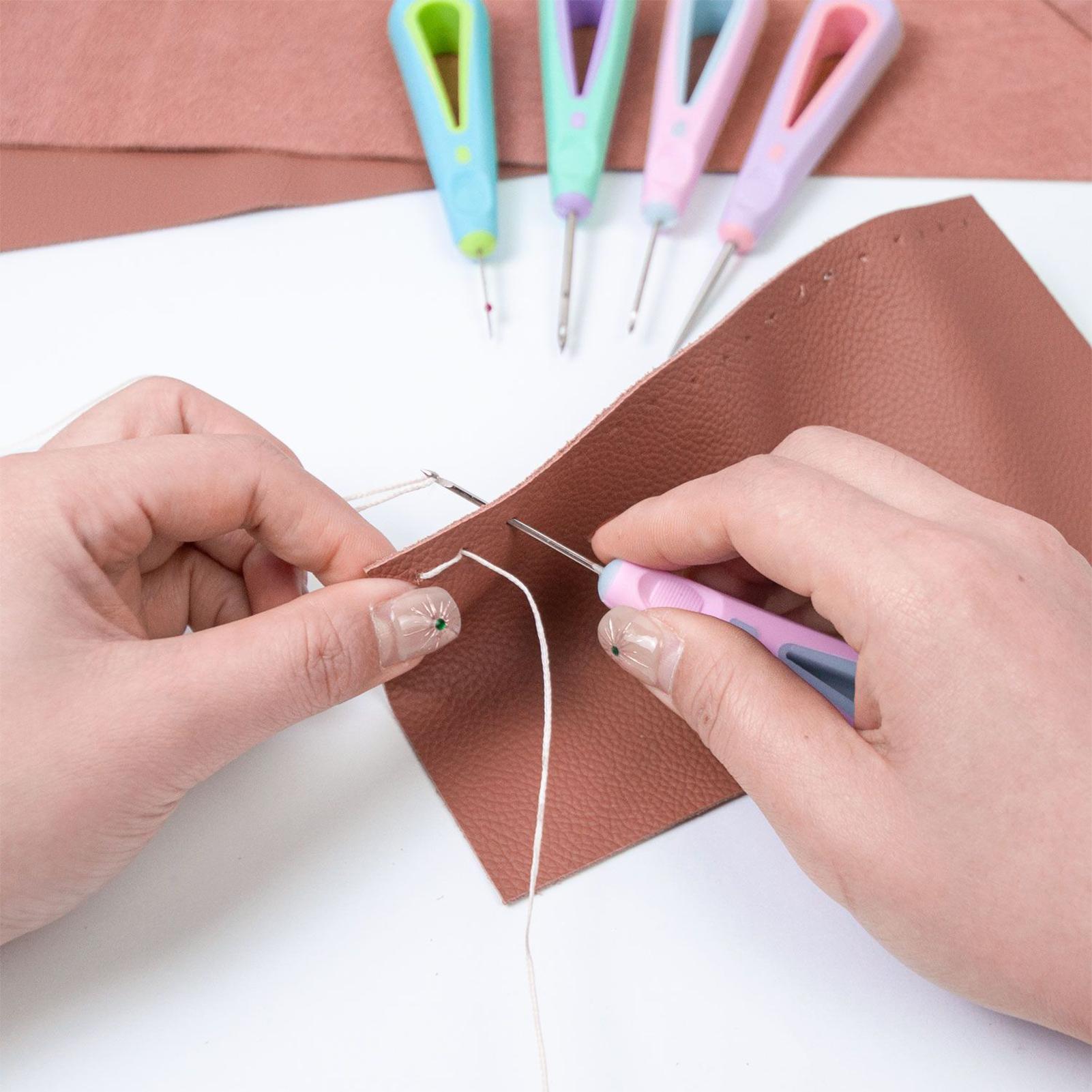 Leather Sewing Kit 4 Pieces St - Leatherwork Tool Kit avaliação e preço