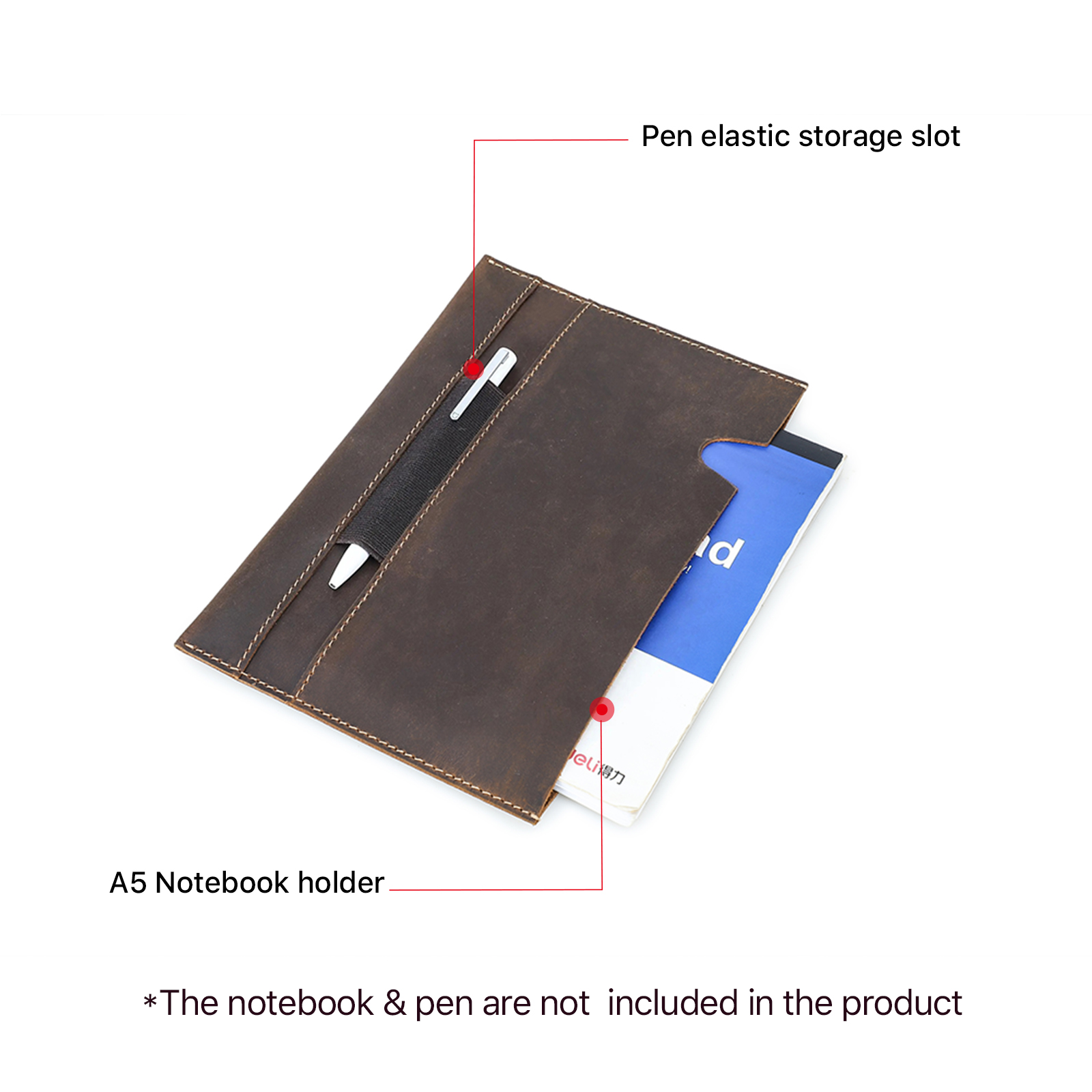 Genuine Leather Portable book  - Leather Work Folder avaliação e preço