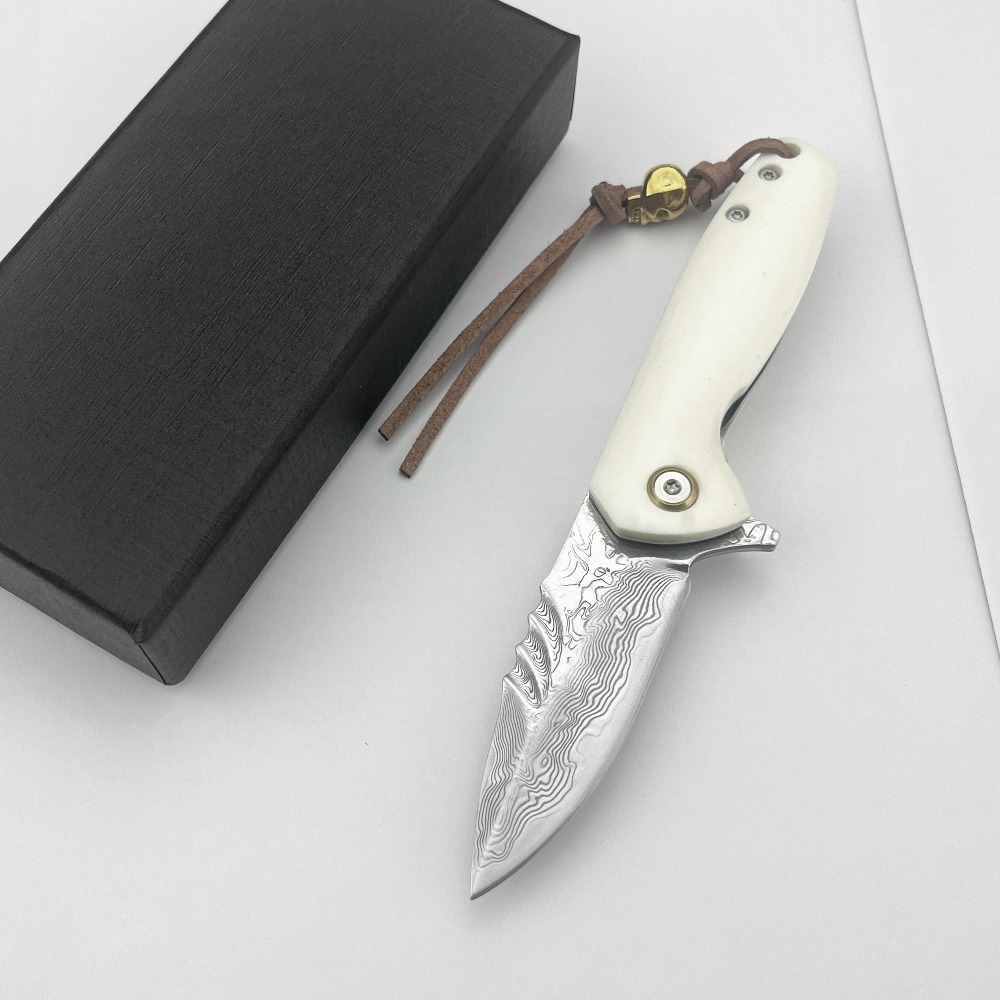 Damascus Blade Folding Pocket  - Bone Folder Tool avaliação e preço