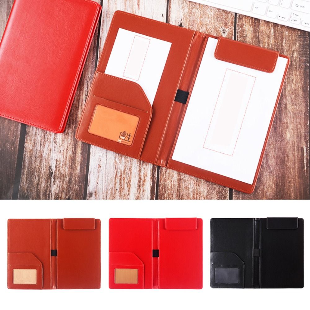 PU Leather A5 File Folder Card - Leather Work Folder avaliação e preço