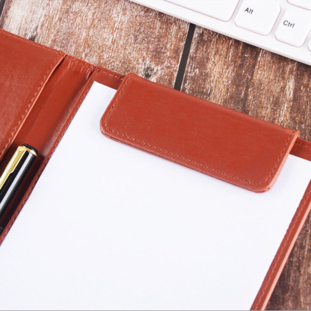 PU Leather A5 File Folder Card - Leather Work Folder avaliação e preço