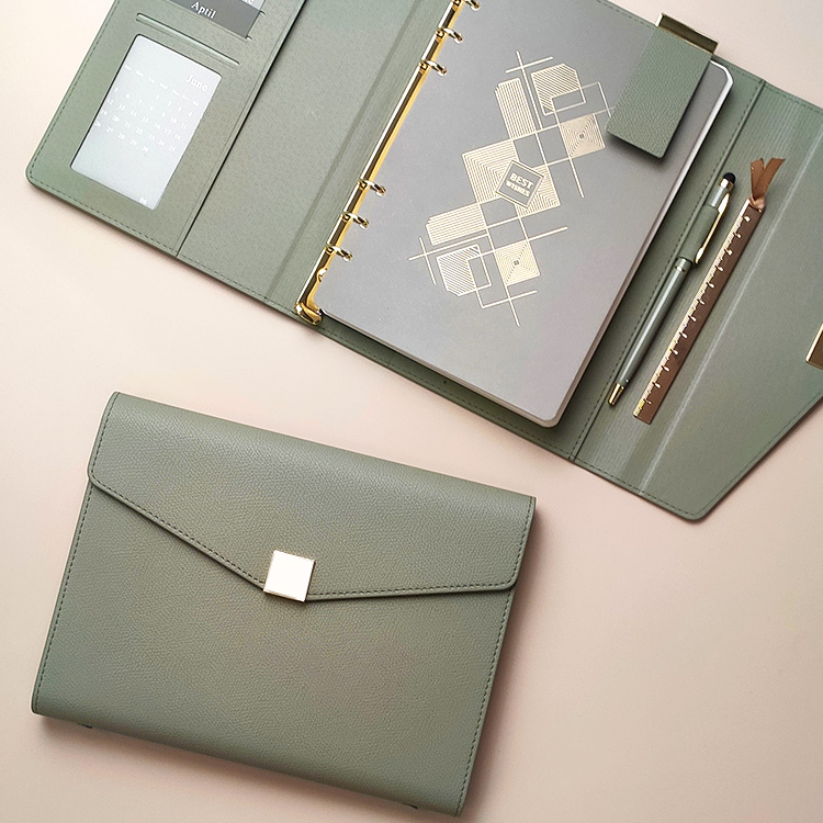 A5 Pu Leather Binder Notebook  - Leather Work Notepad avaliação e preço