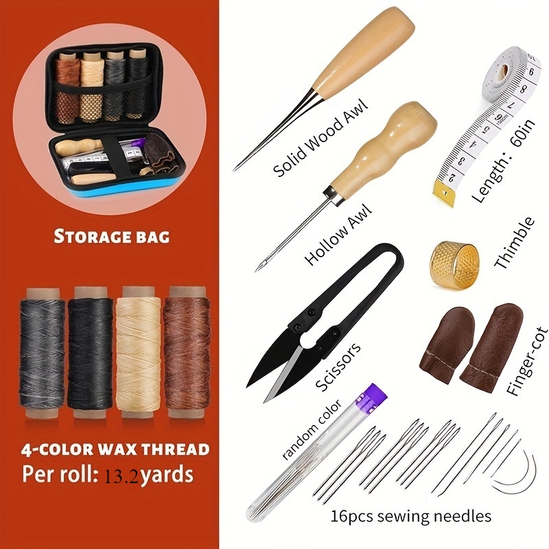 [Leather Working Kit] Leather  - Leatherwork Tool Kit avaliação e preço
